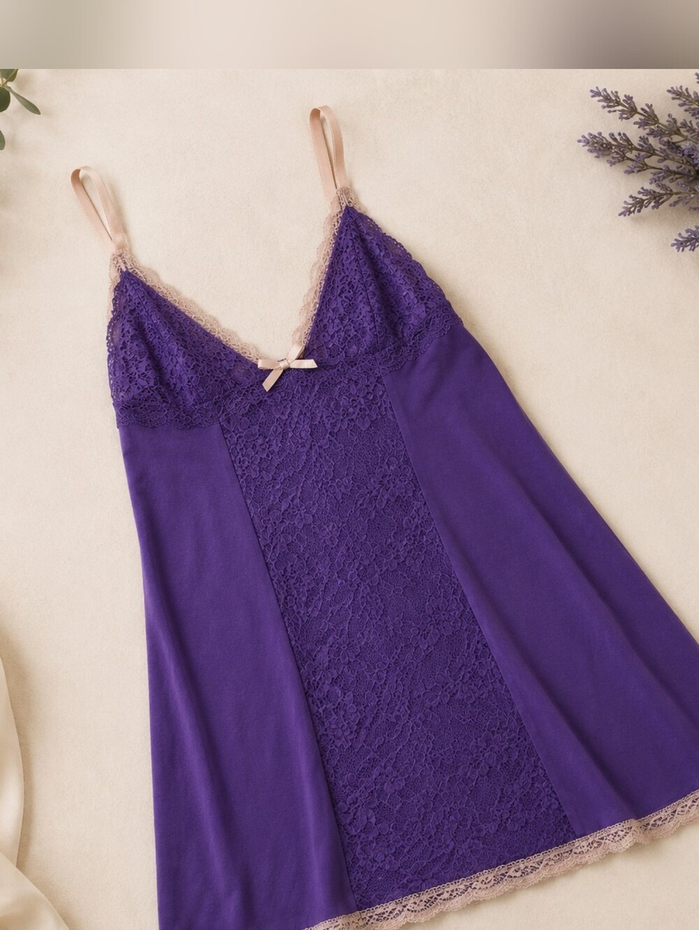 💎 VICTORIA'S SECRET KNIT‎ AND LACE NIGHTY LINGERIE